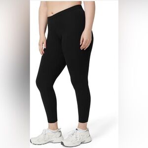 No Nonsense Black Cotton Blend Leggings